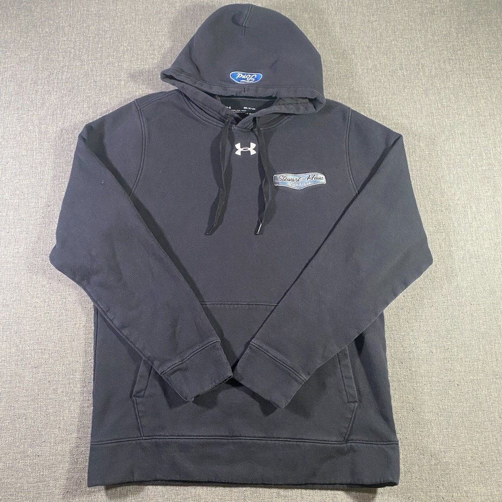 Stewart‎ Haas Racing Fleece Hoodie Sweatshirt Men Small Black Adidas Ford Racing